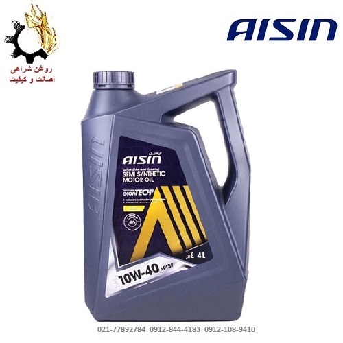 روغن موتور 10W-40 آیسین Aisin API SP حجم 4 لیتر روغن موتور 10W-40 آیسین Aisin API SP حجم 4 لیتر